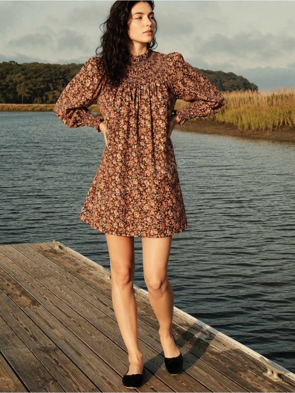 Doen Idalie Dress Mulberry Vine Floral Size XS Mini Dress